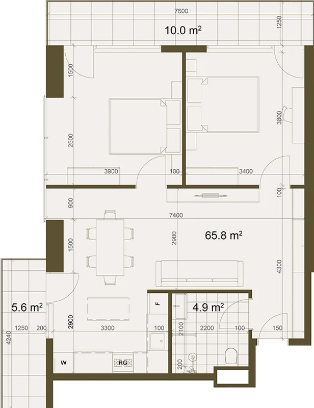 Two-Bedroom Apartment